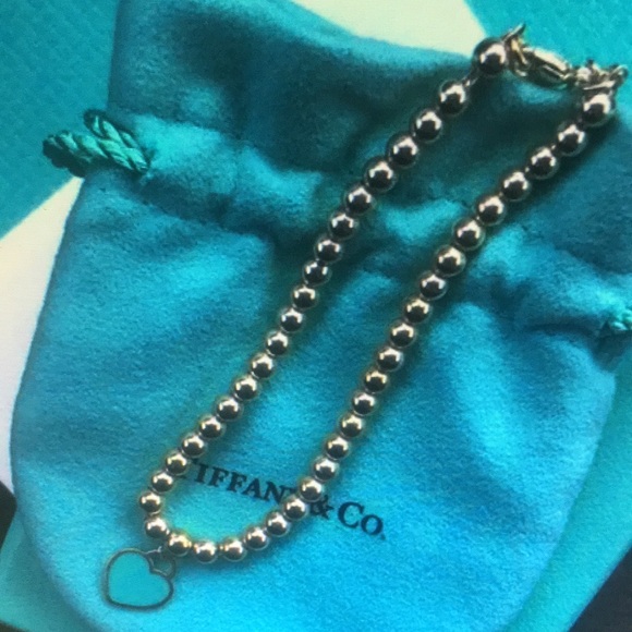 Tiffany & Co. Silver Heart Charm Bracelet
